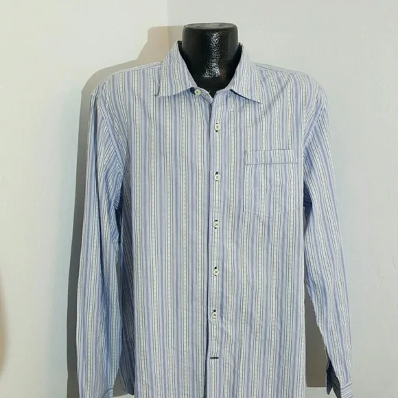 Tommy Bahama jeans Island Crafted men shirt button down striped size XL - Picture 3 of 6